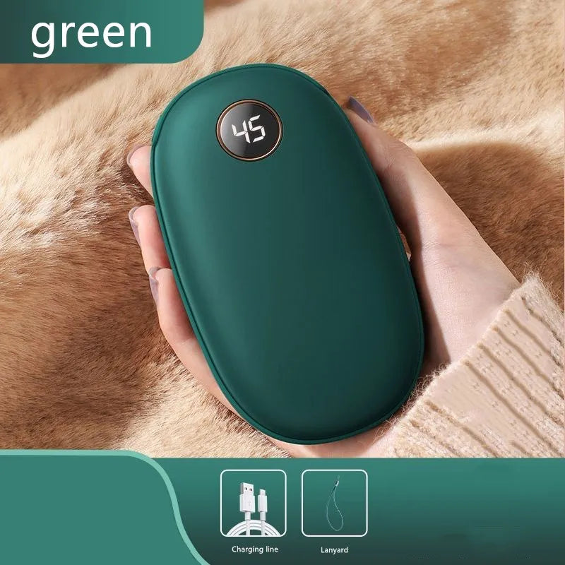 10000mAh USB Rechargeable Winter portable Hand Warmer Mobile Power Handheld Warmer Heater Outdoor Traveling Hiking Power Bank Oasis Select 01 5000mAh