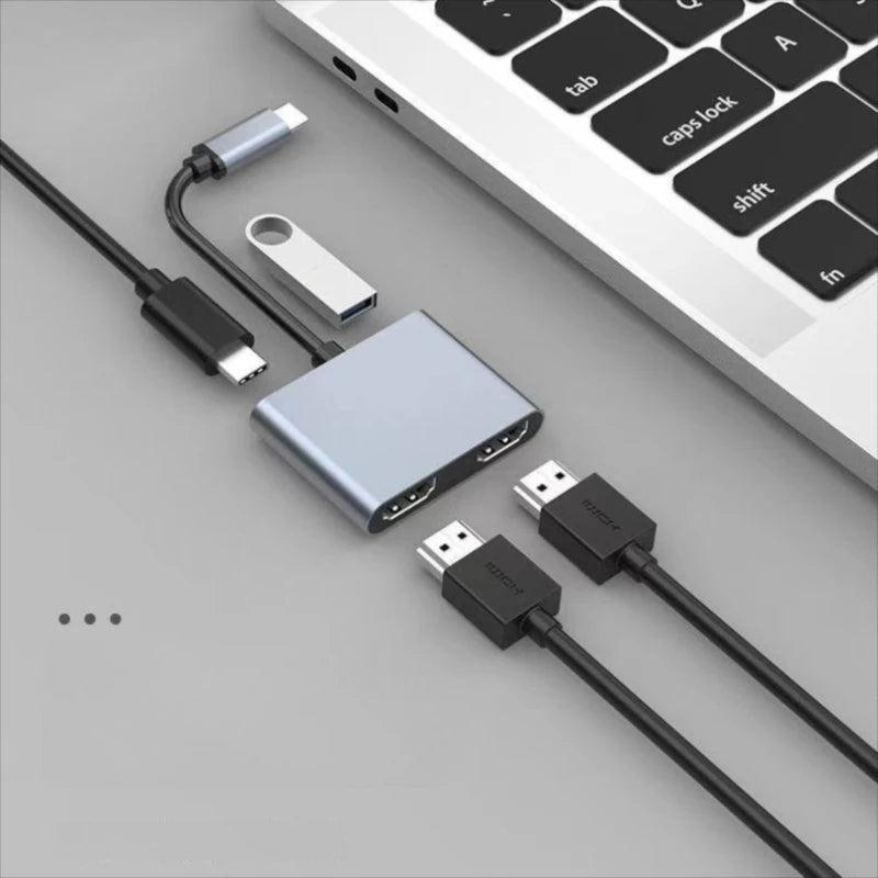 USB C To HDMI-Compatible VGA Type-C Digital AV Multiport Adapter Thunderbolt 3 Converter To 4K 1080P Fast Charging for MacBook Oasis Select