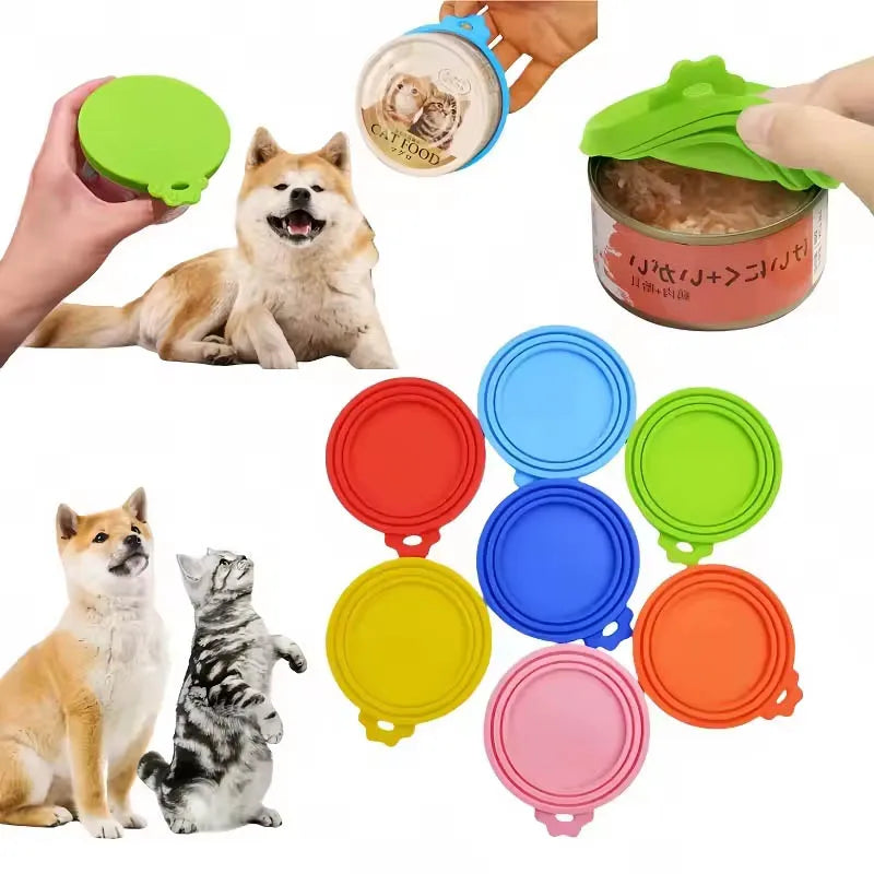 The Reusable Silicone Pet Jar Lids Are Flexible and Hold Their Shape to Fit Most Sized Dog and Cat Jars, Keeping Food Fresh. Oasis Select
