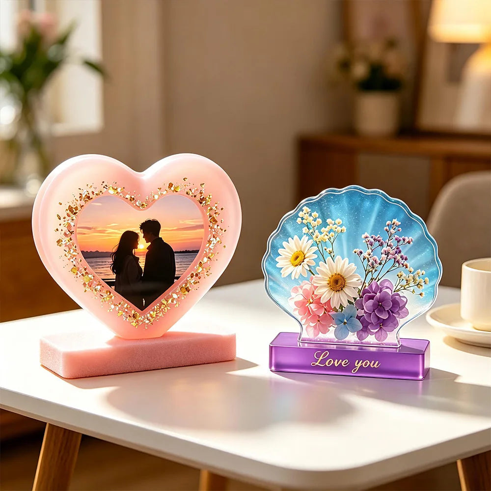 Diy Epoxy Photo Frame Silicone Mold Love Shell Shape Valentine's Day Gift Desktop Decoration Abrasive Tools Oasis Select