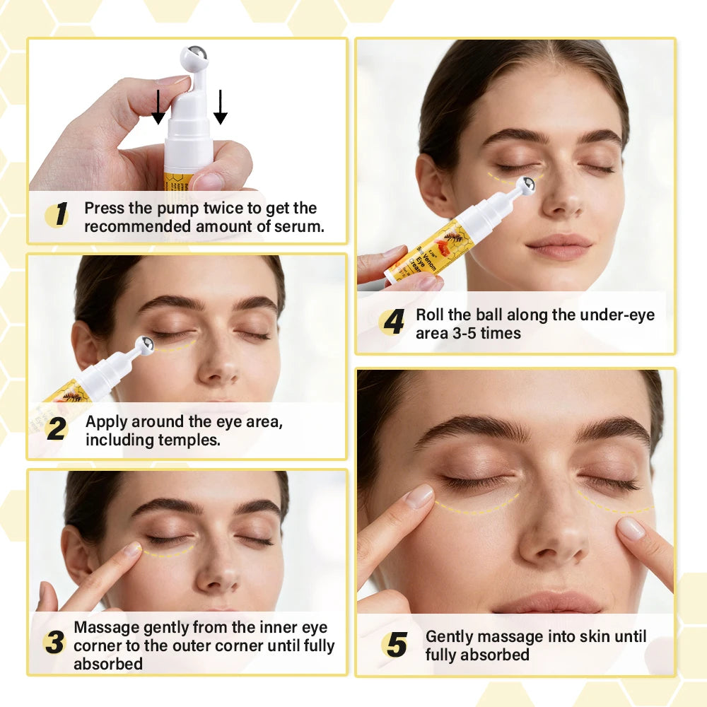 Bee Venom Care Set Bee Venom Facial Lifting Cream Firms and Lifts Loose Skin, Smoothes Skin |Eye Cream for Reduce Eye Puffiness, Oasis Select