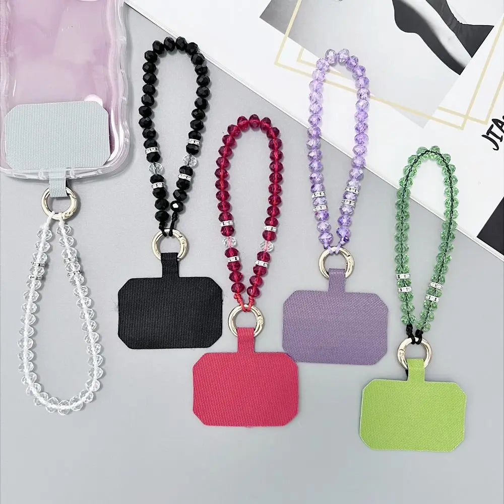 Phone Charms Crystal Beads Crystal Phone Straps Lanyard Hand Wrist Mobile Phone Chain String Luxury Cellphone Strap Key Lanyards Oasis Select