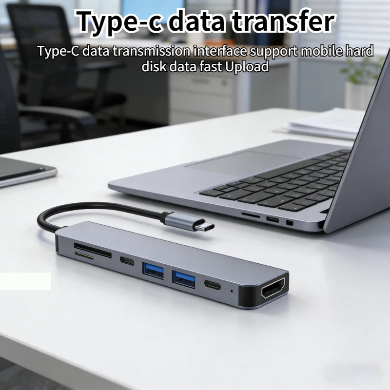 USB 3.0 Type C Adapter Docking Ststion USB 2.0 Port TF SD PD Charging Dock for MacBook iPad Pro Samsung Dex TV Projector Mouse Oasis Select