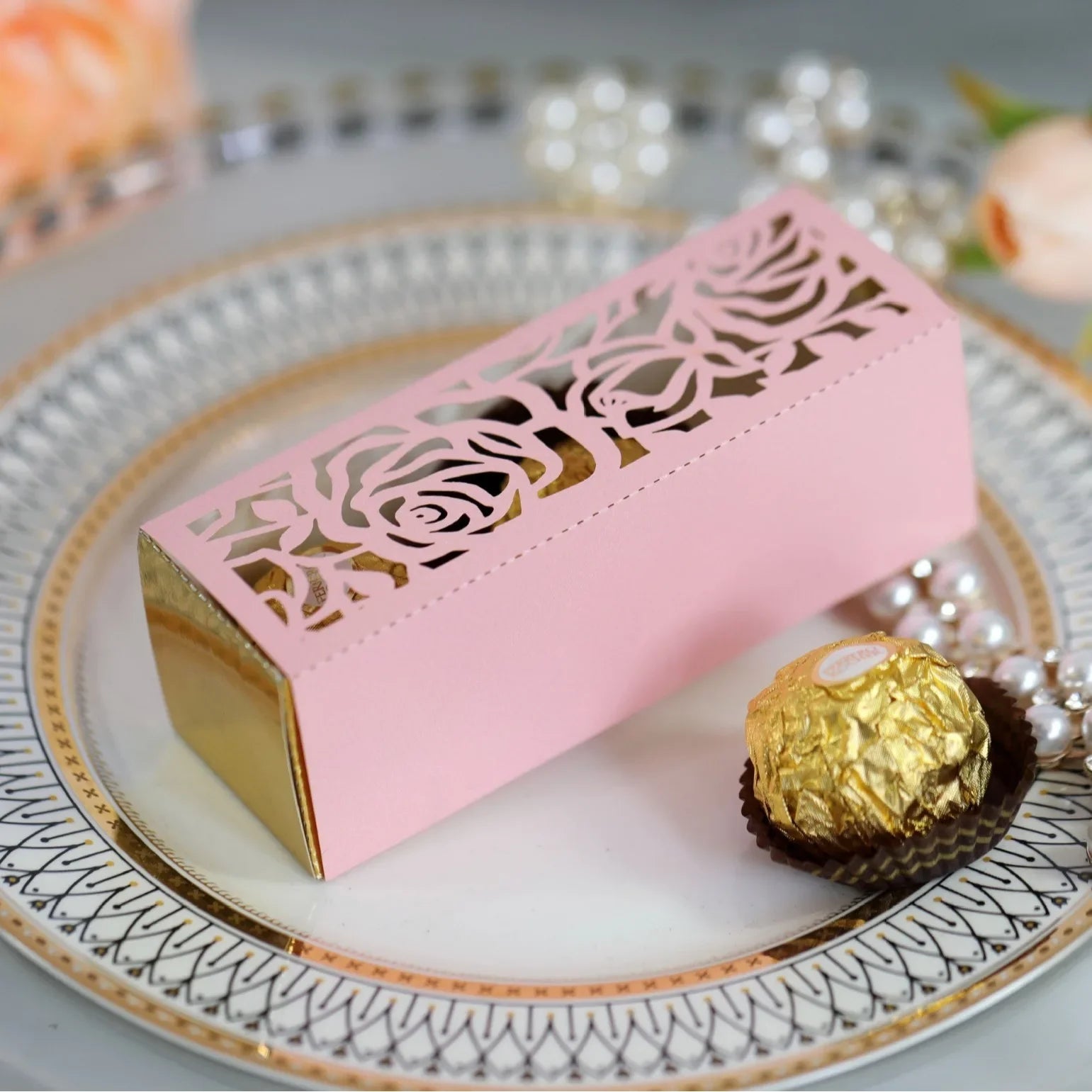 10Pcs EID Mubarak Candy Box Ramadan Kareem Candy Cookie Packing Box Muslim Islamic Festival Party Decoration Supplies Oasis Select