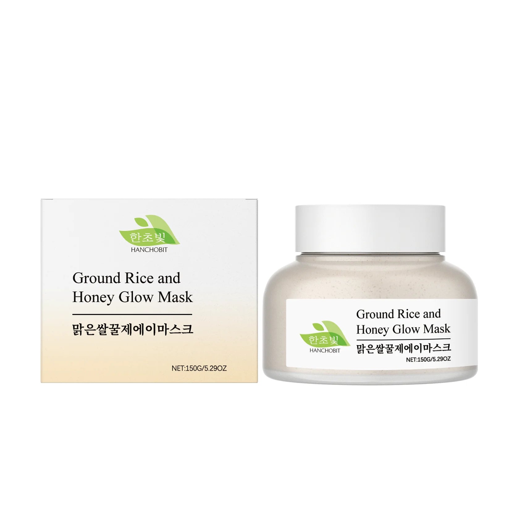Rice & Honey Mask: Gentle Hydrating, Moisturizing & Exfoliating Leave-On Clay Mask for Facial Care Oasis Select 150g