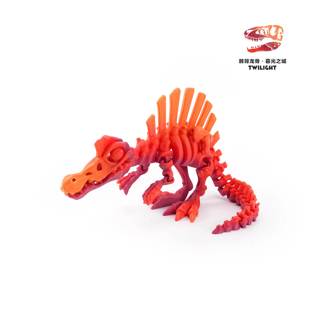 3D Printed Dinosaur Movable Echinosaurus Figurine Dragons Bone Model Desktop Craft Ornament Creative Novelty Gifts for Kids Oasis Select Color 4 13.5CM