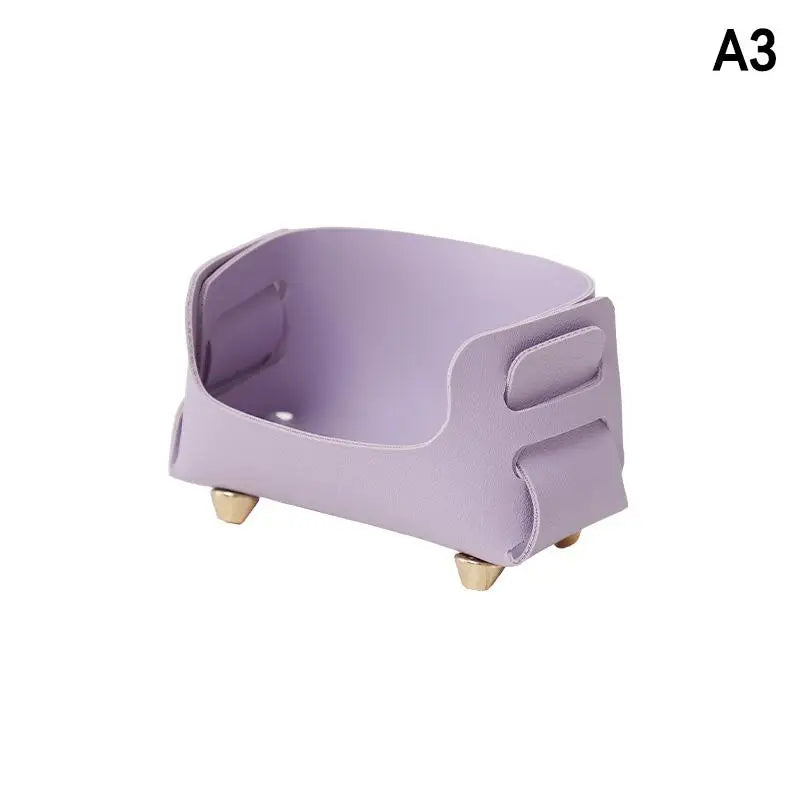 PU Leather Desktop Business Card Holder & Sign Display Stand