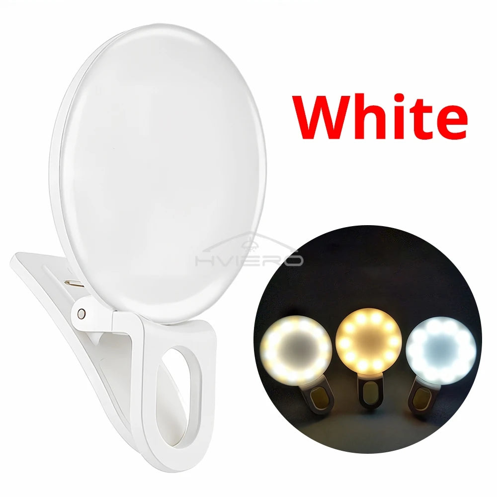 Mini LED Clip-On Phone Fill Light | Selfie & Streaming