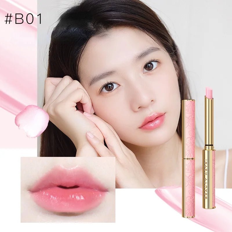 Korea Style Pink Temperature Change Lipstick Moisturizing Hydrating Color Change 1g Oasis Select B01Pink
