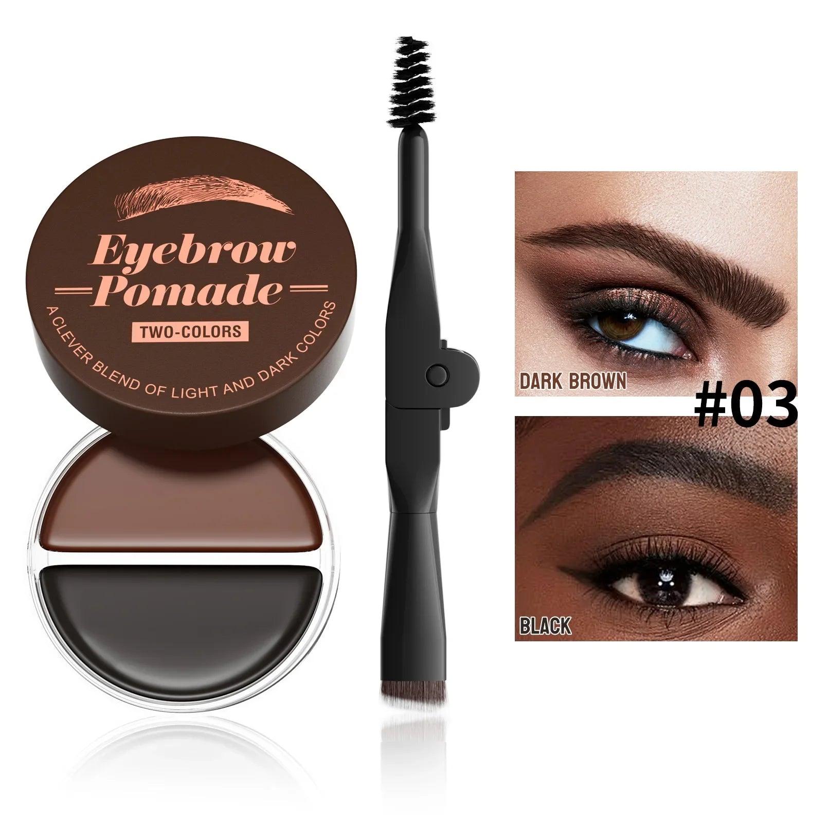 Hello Kiss 2-in-1 Two-Color Eyebrow Cream | Waterproof & Long Lasting
