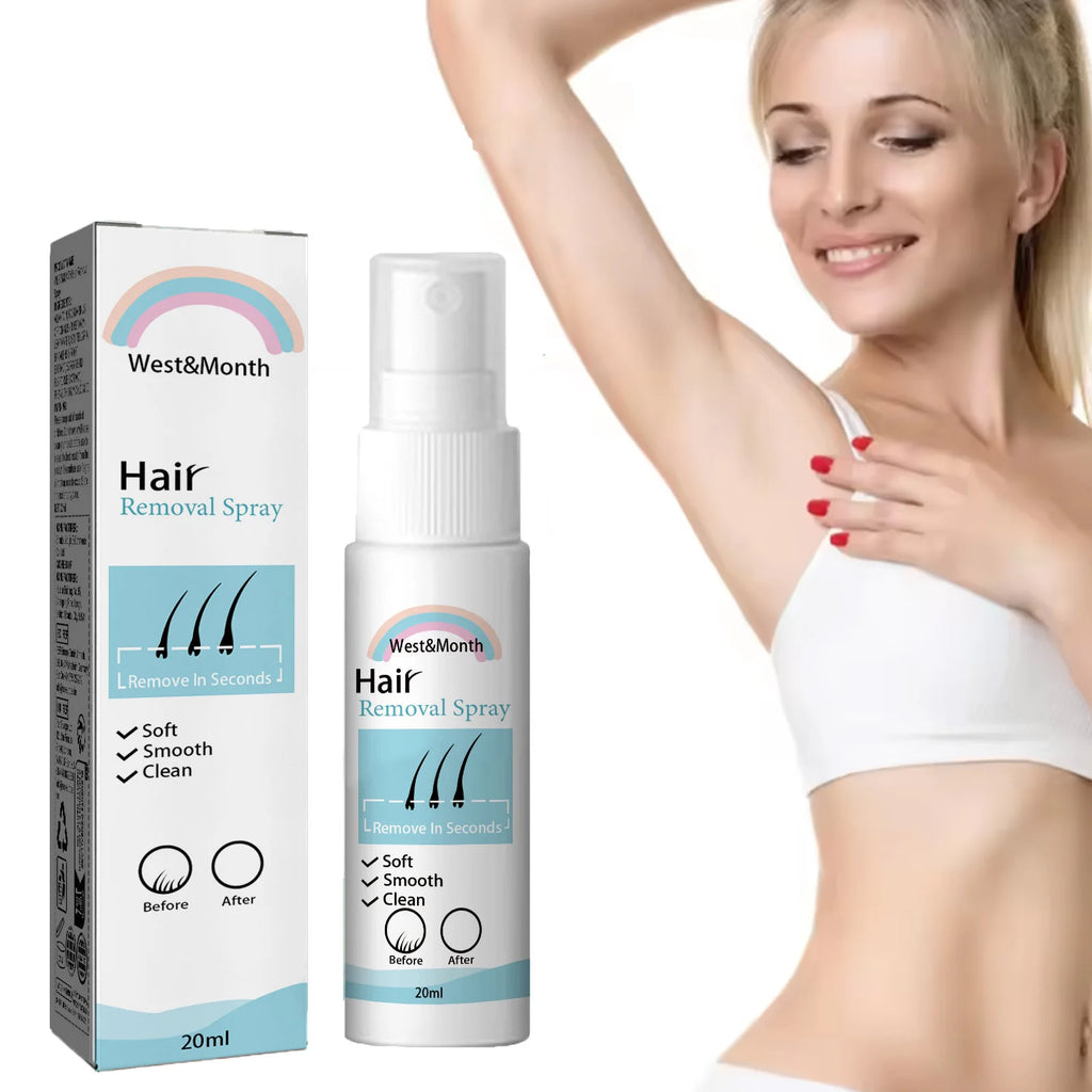 Hair Removal Spray Hair Growth Inhibitor Natural Painless Depilatory Spray Body Armpit Private Parts Hair Remover for Smooth Ski Oasis Select