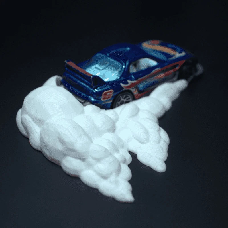 1:64Car Exhaust Smoke Cloud Scene Accessory Unpainted Diy Smoke Diorama Base Ornament for Model Car Hobby Smoke Effect Accessory Oasis Select