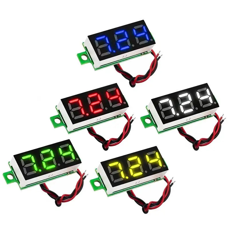 DC 5–30V Mini LED Digital Voltmeter | 0.28" Panel Voltage Meter