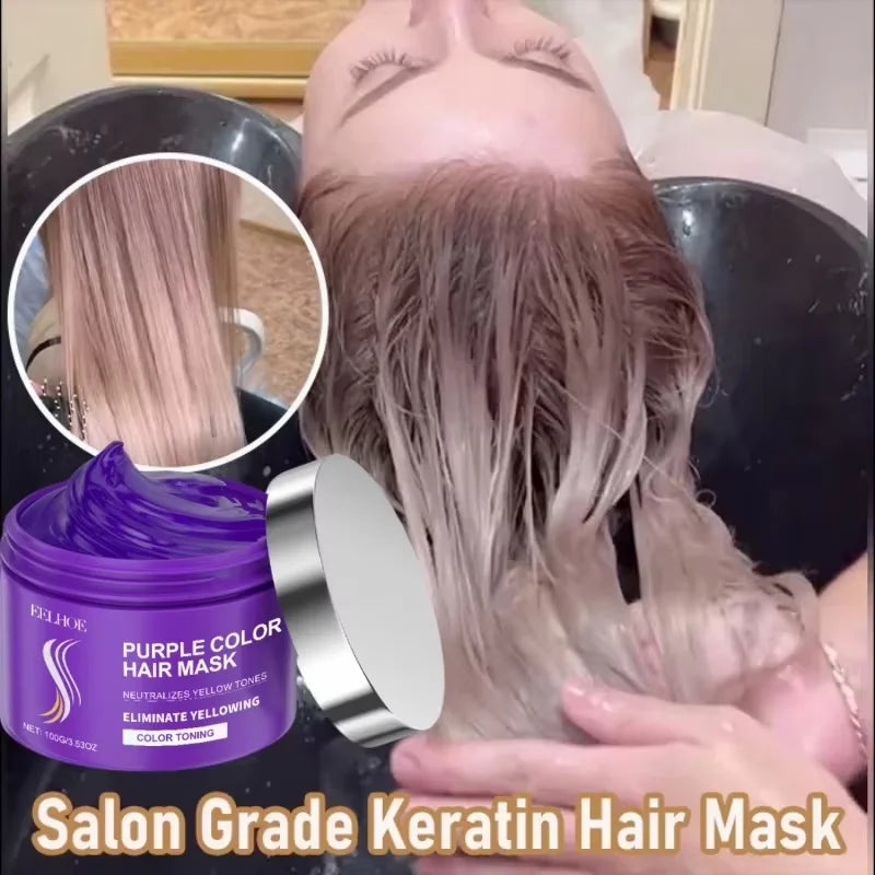 Purple Keratin Hair Mask – Deep Nourish & Frizz Control 100g