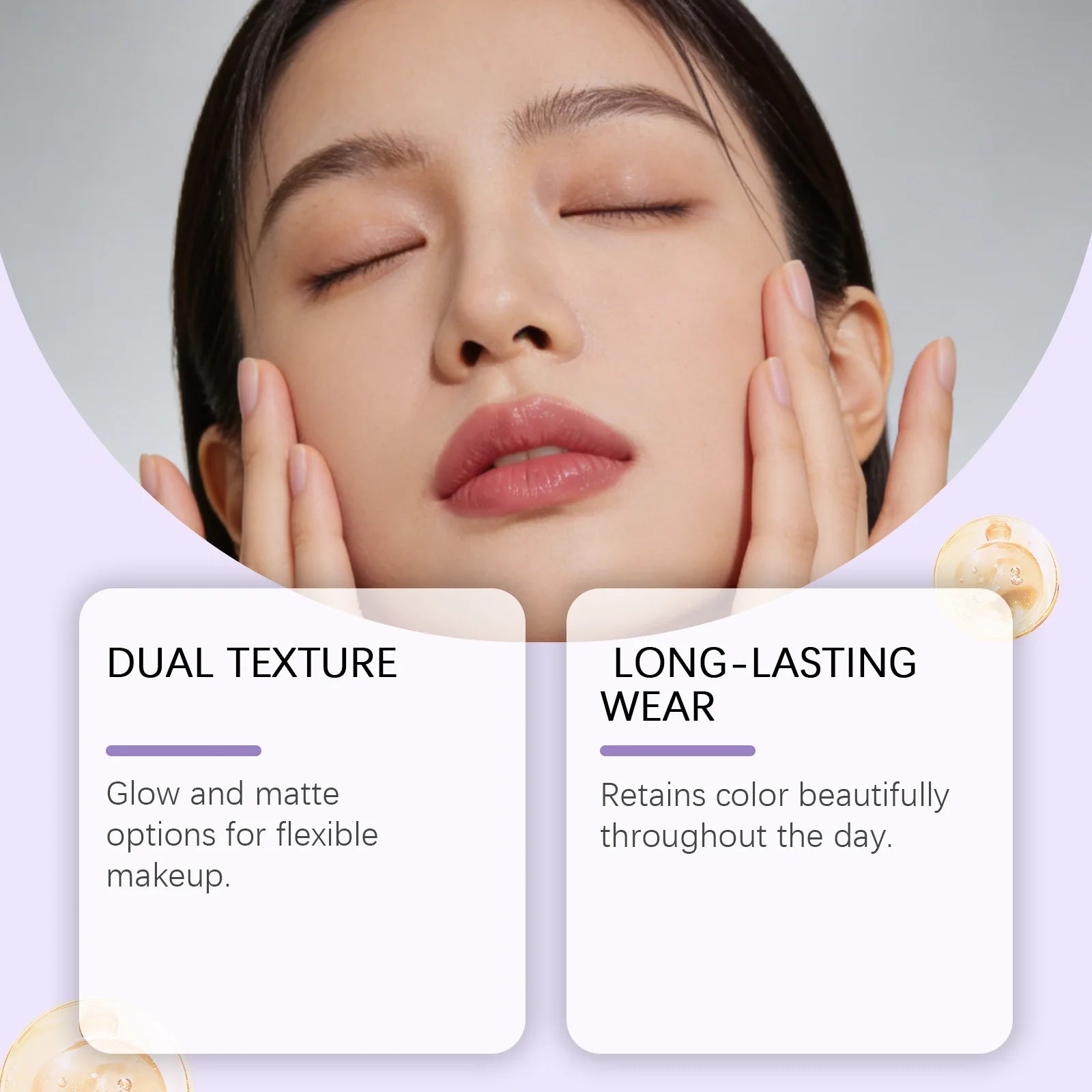 Earphone Case Long-Lasting Moisturizing Two-Tone Jelly Lip Gloss Shiny Delicate Soft Natural Smooth Multi-Functional Lip Makeup Oasis Select