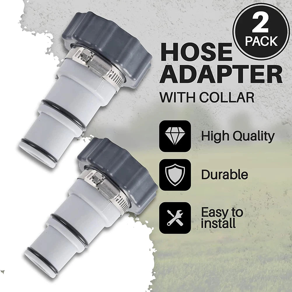 Plastic Hose Adapter Kits with Collar for Intex 4000 2500 2000 1500 ARU Threaded Connection Pumps Pool Parts Supplies Oasis Select