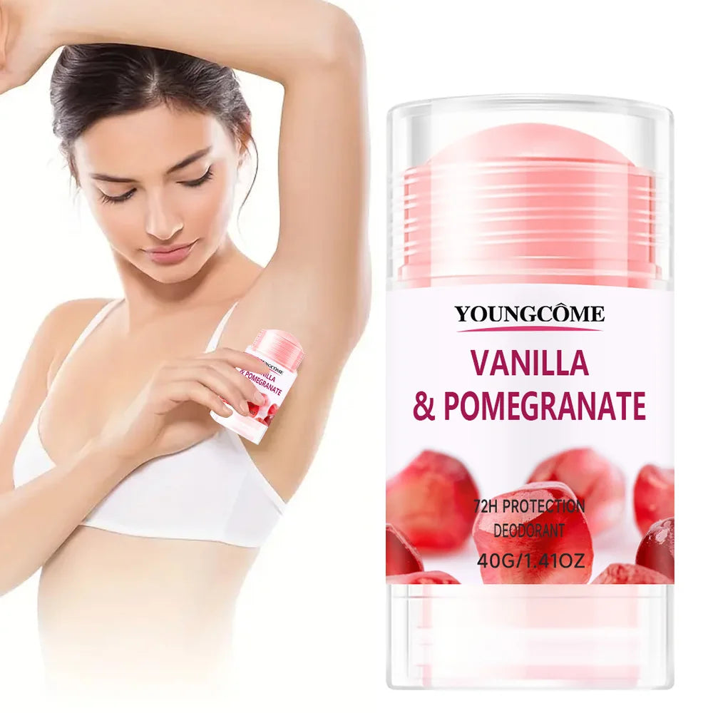 Aluminum Free Deodorant for Women 1/5 Count Pomegranate and Lemon Verbena 72 hour odor protection Whole Body Deodorant Sticks Oasis Select