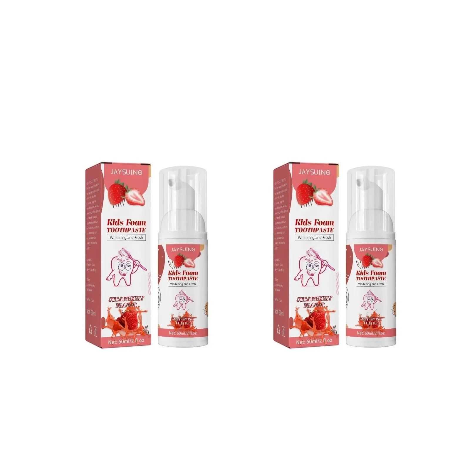 Kids Foam Toothpaste – Whitening, Stain Removal & Gum Care Kids Foam Toothpaste Oasis Select strawberryx2pcs