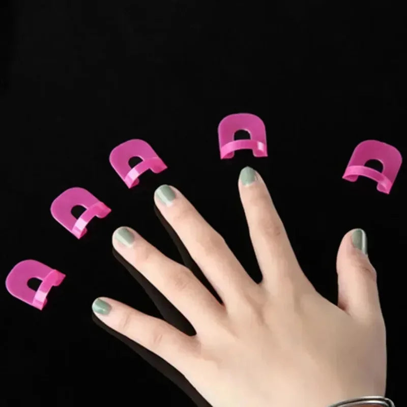 1-6set 10 Sizes G Curve Shape Varnish Shield Nail Protector Finger Cover Spill-Proof French Stickers Manicure Nail Art Tools Oasis Select