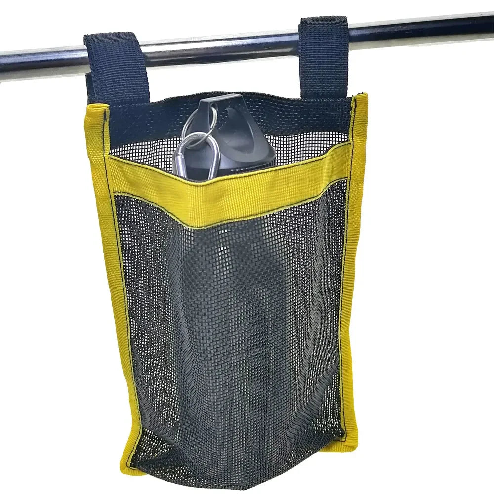 Dock Marine Boat Fishing Handrail Mesh Bag Camping Seat Rail Watercup Bag Swimming Beach Chair Rail Storage Bag Oasis Select
