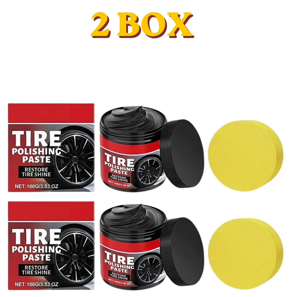 Tire polishing compound Tyre Dressing Paste 1/2/3 PCS Anti-Cracking & UV Protection Gloss Tire Wax Care Kit Oasis Select A 2 PCS