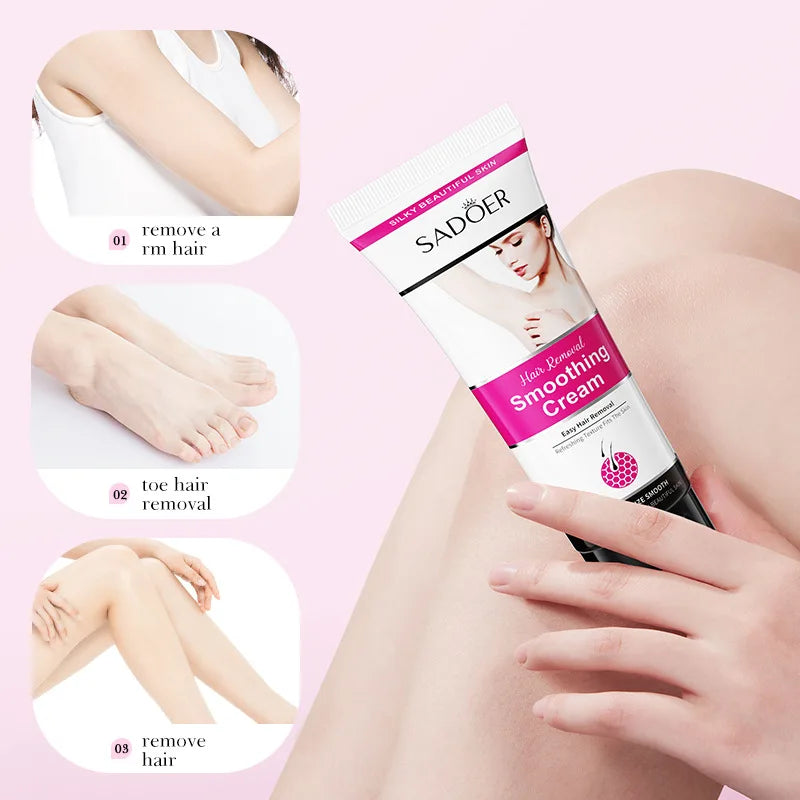Sadoer Silky Smooth Hair Removal Cream – Gentle Depilatory