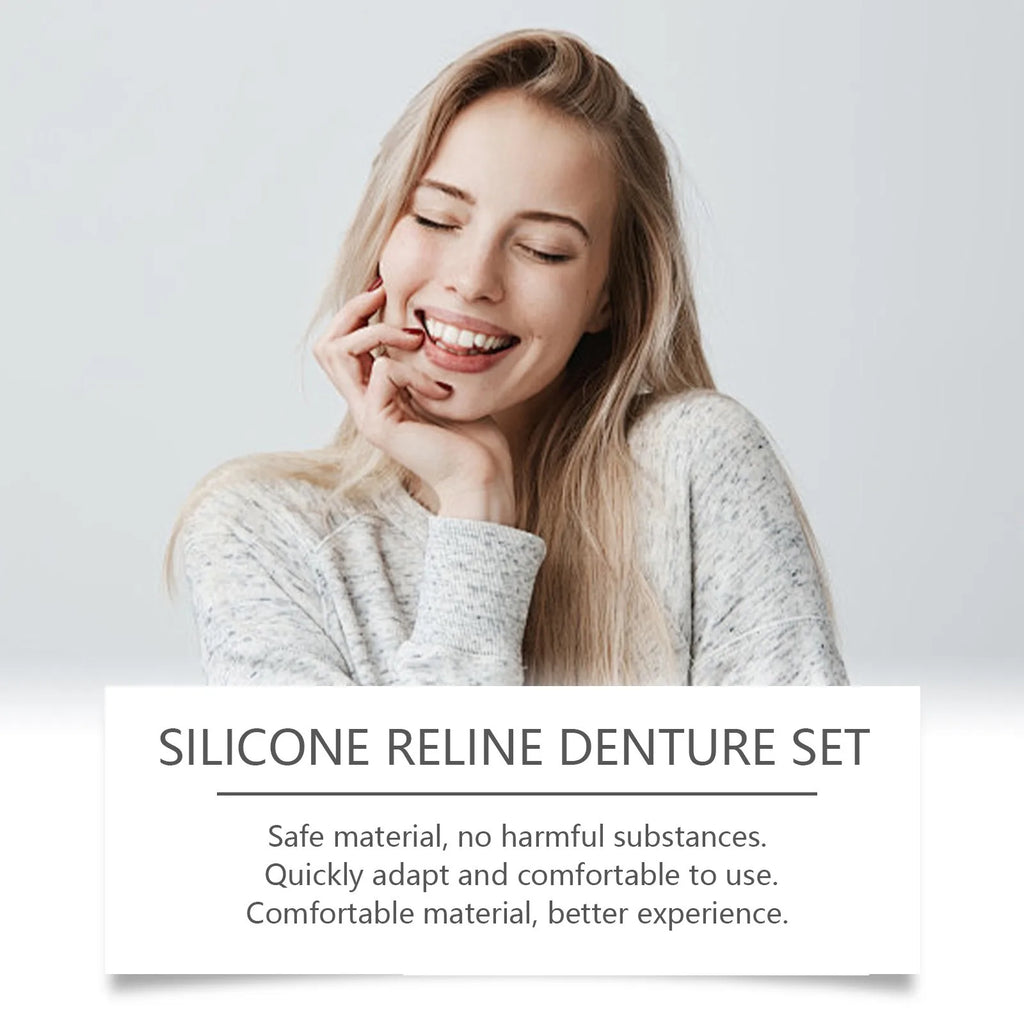 New Denture Silicone Kit Denture Silicone Liners Soft Denture Kit Soft Denture Kit Teeth Upper And Lower Set Easy Use Oasis Select