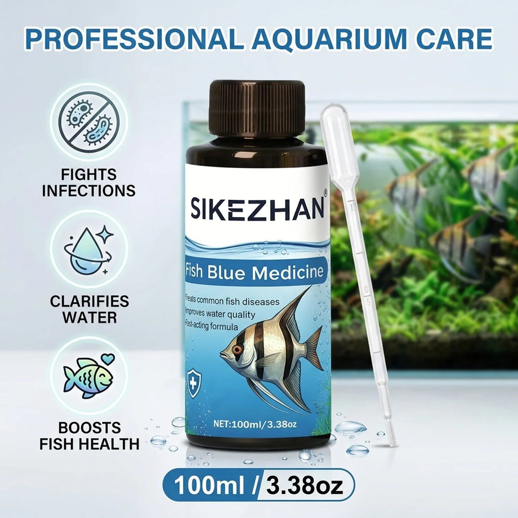 Aquarium Fish Tank Methylene Blue Water Care Anti Ich White Spot Fungus Disease Remedy Safe For Tropical Freshwater Fish Healing Oasis Select