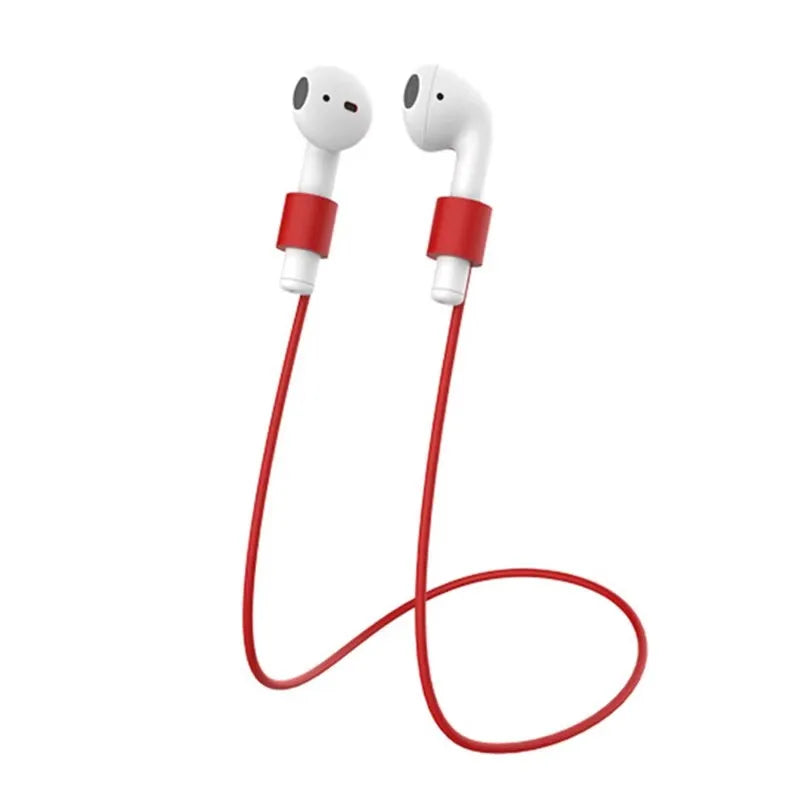 1/3pcs Silicone Strap Magnetic Anti-Lost Rope Bluetooth TWS Earphone Anti Lost Strap For Airpods 1/2/3 Gen Lenovo Earbuds Cord Oasis Select 1pcs Red No Magnetic