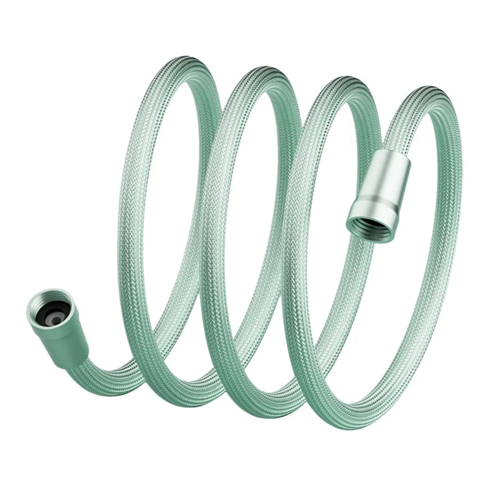 1.5/2 Meter Handheld Shower Hose Universal Interface Anti Winding Shower Tube High Pressure Flexible Bath Shower Nylon Pipe Oasis Select 2meter-green