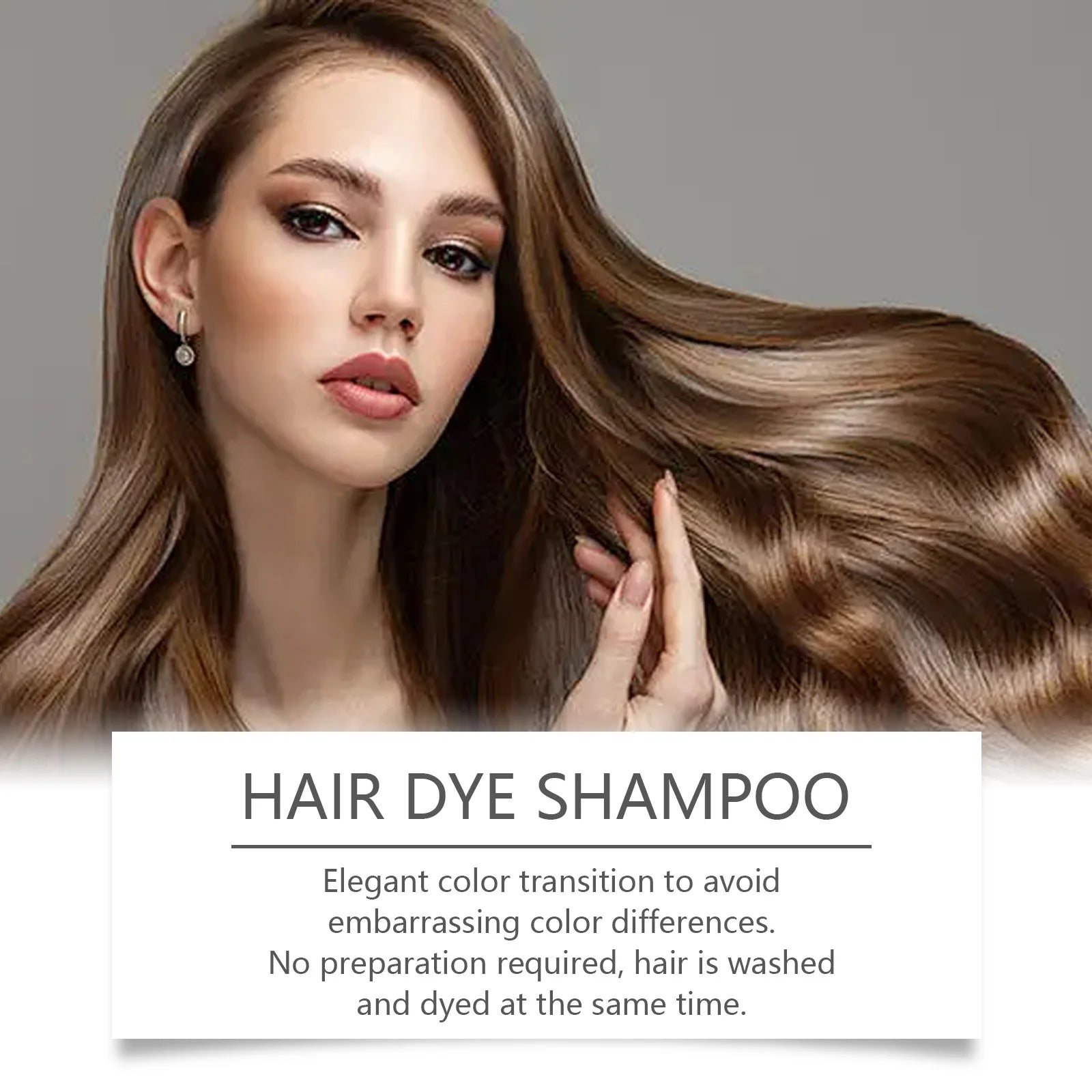 Herbal Hair Dye Shampoo Nourishing Repairing Scalp Long Lasting Red Purple Brown Black Color Coverage Home Hair Coloring Product Oasis Select