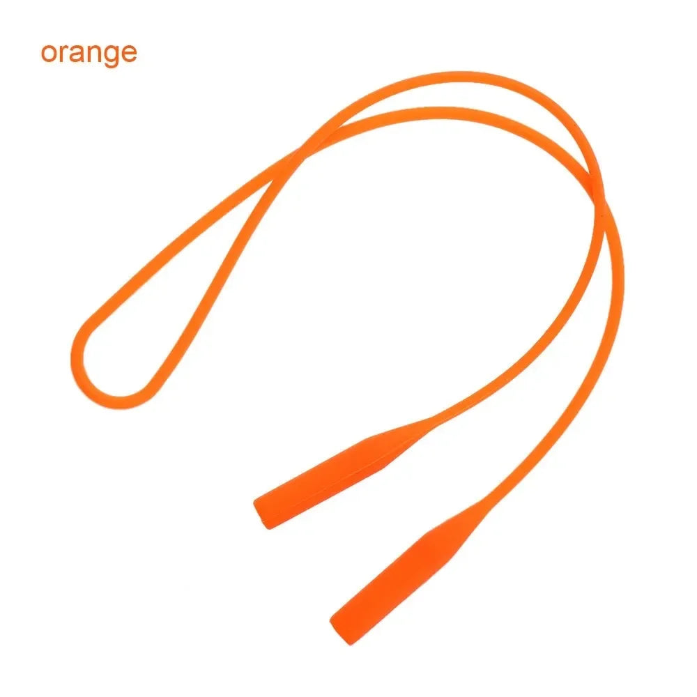 1/2pcs Eyeglasses Strap Glasses Sunglasses Chain Sports Band Cord Holder Elastic Anti Slip String Ropes Elastic Glasses String Oasis Select Orange