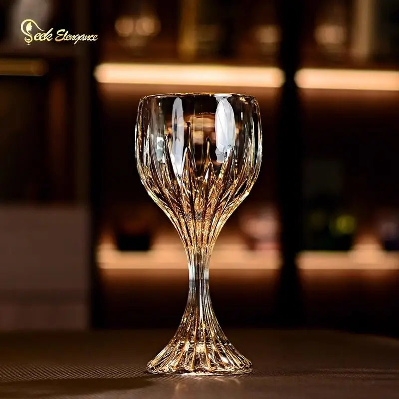 European high-end gold unleaded glass wine glass household thickened hand-made crystal glass goblets wine glasses Oasis Select
