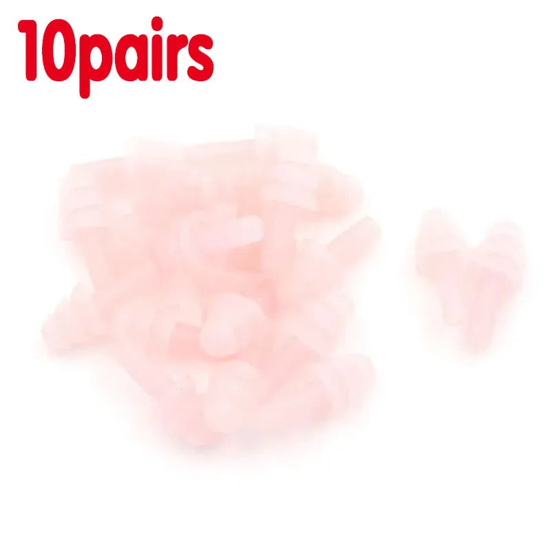10/30 Pairs Silicone Ear Plugs Sound Insulation Ear Protector Anti Noise Snore Comfortable Sleeping Earplugs For Noise Reduction Oasis Select 10pairs Pink