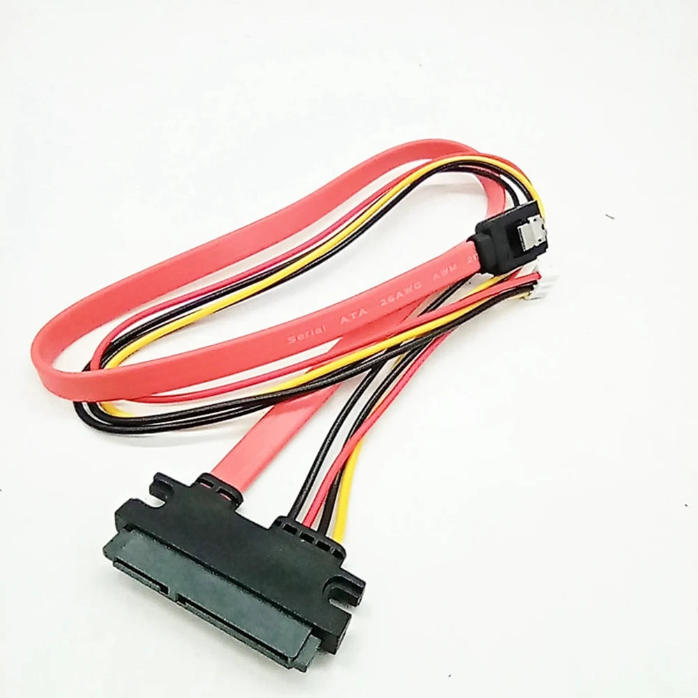 Hard Drive Data Power Supply Integrated Cable Small 4Pin Female & SATA 3.0 Male to SATA 22Pin(7+15Pin) Data Power Cable Oasis Select