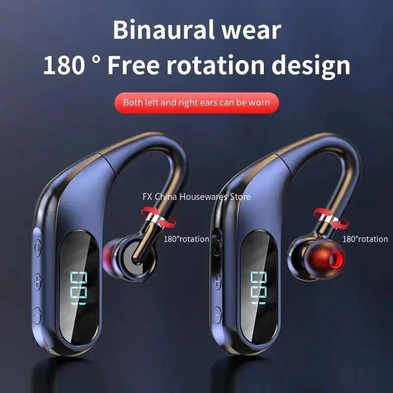 KJ10 Bluetooth Headphones with Real-time Digital Display - HD Sound Quality, Durable Endurance, Painless Sports Headphones Oasis Select