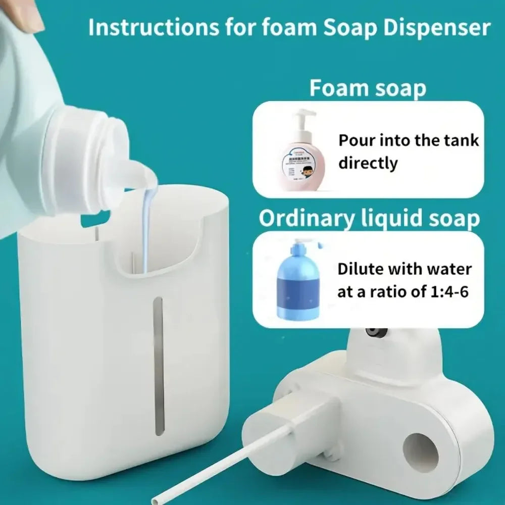 500ml Auto Soap Dispenser – HD Display, 9 Levels, IPX5