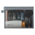 Mesh Zipper Cosmetic Bag | Travel Toiletry Organizer 3 Sizes Mesh Cosmetic Bag Oasis Select Grey S