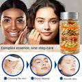 80 Facial Serum Capsules – Vitamin C, E & Squalane Anti-Wrinkle Face Serum Capsules Oasis Select Golden