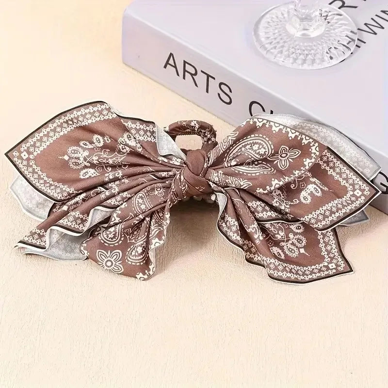 1pc New Double-Sided Cashew Flower Love Grabbing Clip Butterfly Knot Hair Clip Summer Vacation Shark Clip Fashion Oasis Select