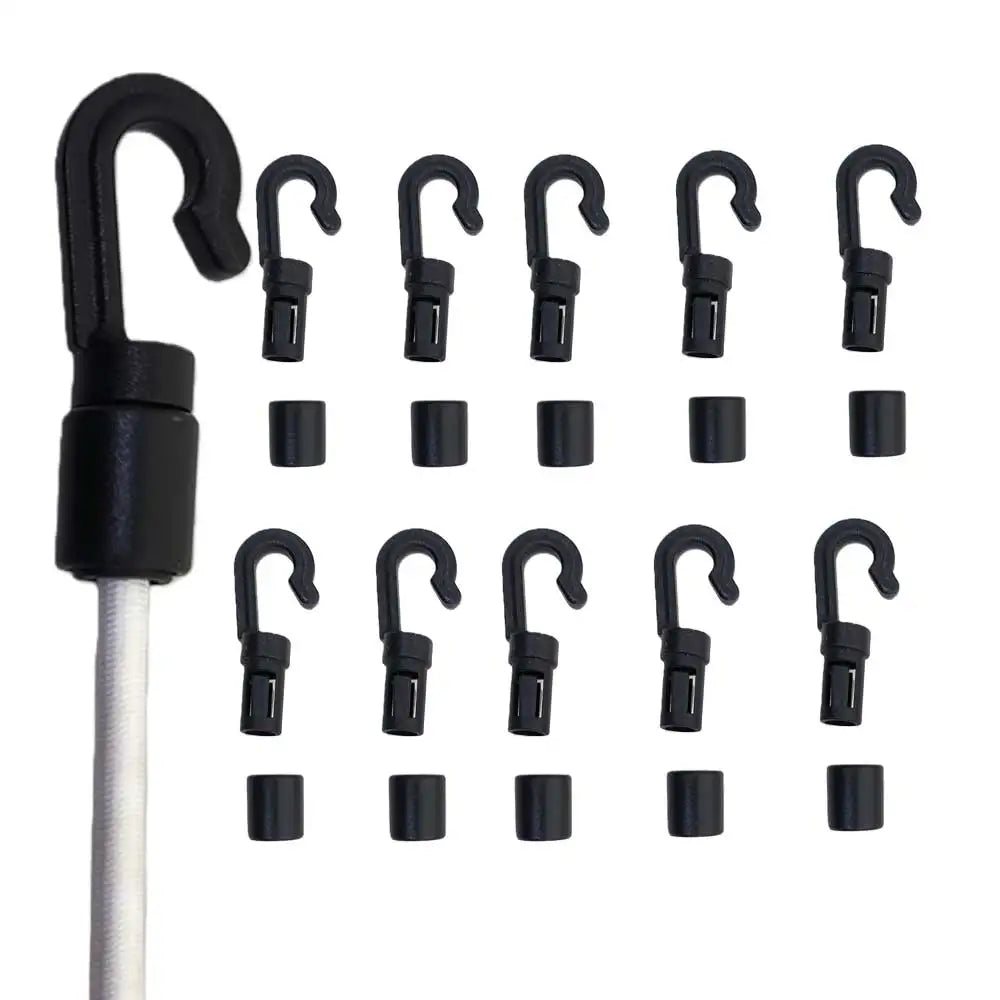 10/30pcs Kayak Bungee Shock Cord Hook For 6mm Diameter Rope Cargo Net Hooks Shock Absorbing Cord Hooks Kayak Replacement Oasis Select