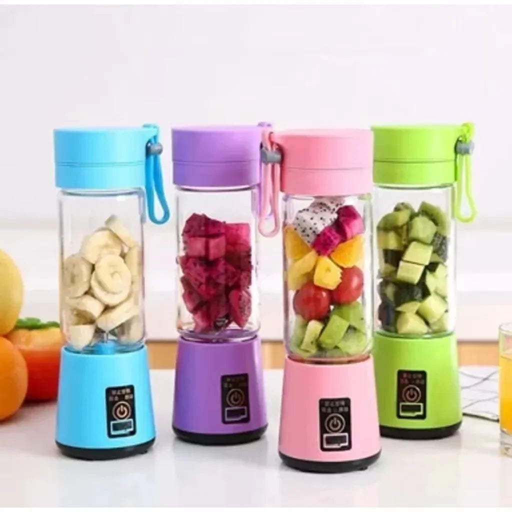 Mini 380ML Portable Blender for Shakes and Smoothies Rechargeable USB Traveling Fruit Juicer Cup Hand Fruit Blender Juicing Cup Oasis Select Random color B