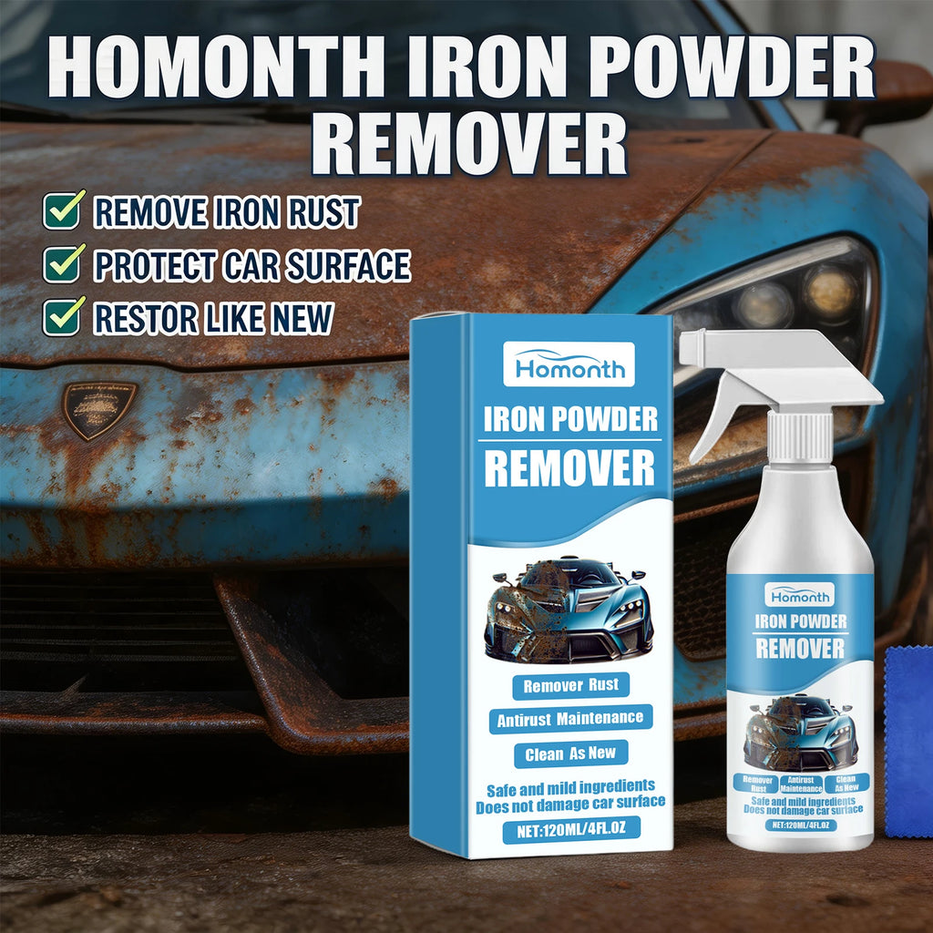 Iron Powder Remover for Car Exhaust Pipe Rust Removal Spray Cleaning Metal Iron Powder Multi-use Car Rust Remover Spray Oasis Select