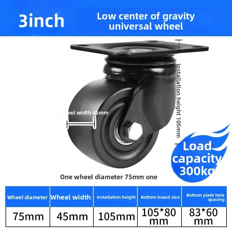 1.5/2/3inch Heavy Duty Swivel Castor Trolley Wheels Furniture Rotatable Caster with Safety Lock Brake for Table Chair Sofa Oasis Select 3 inch K