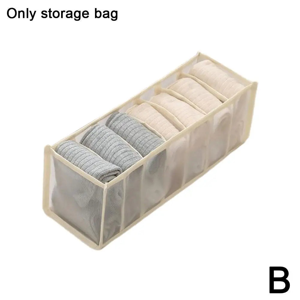 Clothes Organizer Jeans Pants Storage Box Wardrobe Drawer Organizer for Underwear Bra Ties T-Shirt Socks Organization System Oasis Select B