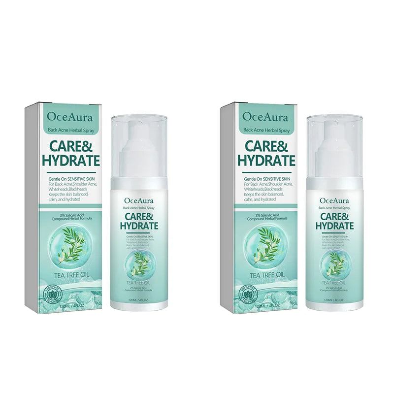 Herbal Acne Remover Spray Back Shoulder Pimple Treatment Blackhead Anti Mites Oil Control Repair Smooth Skin Care Beauty Health Oasis Select 2pcs