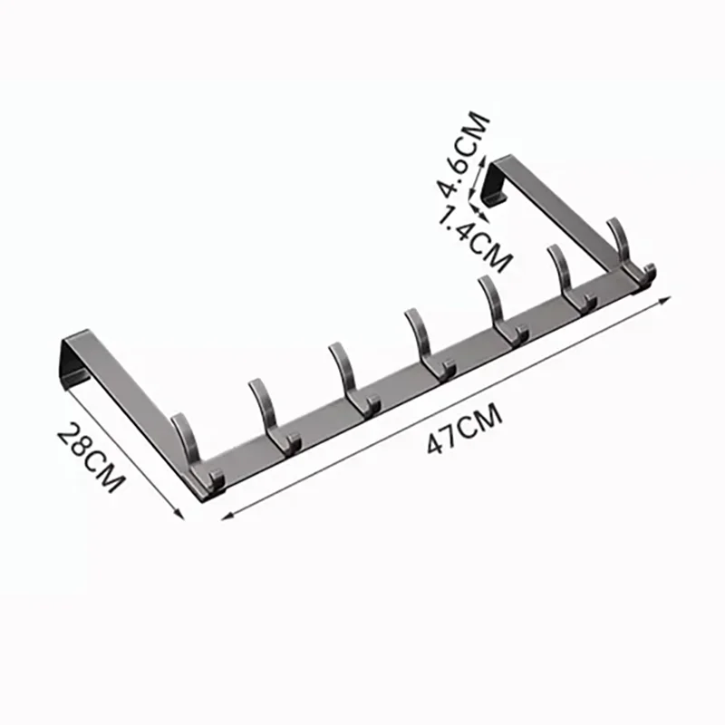 Hooks Over The Door Home Organizer Rack Clothes Coat Hat Towel Hanger Bathroom Accessories Holder Door Hang Quick Installation Oasis Select