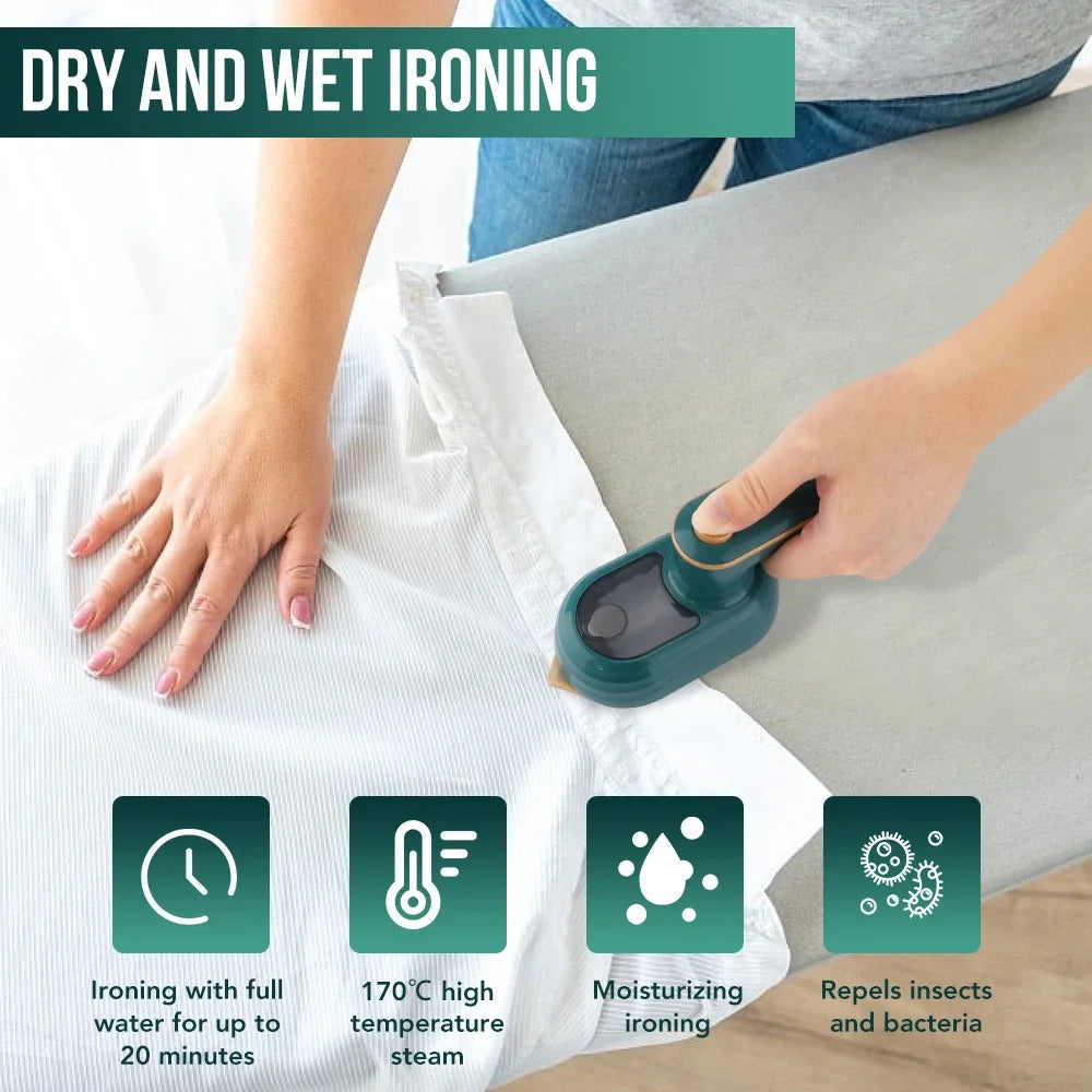 Mini Handheld Steam Iron – Portable Garment Steamer | Travel