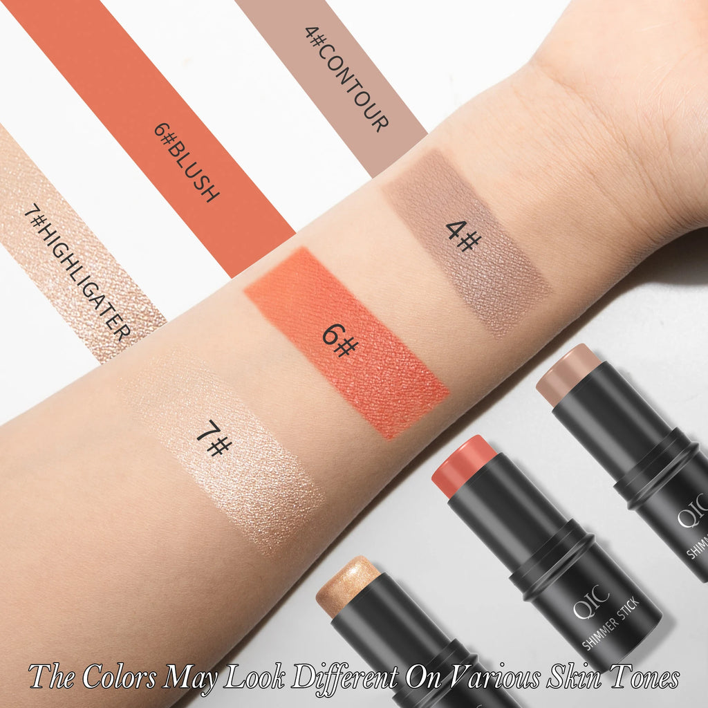 QIC 3-Piece Cream Contour Set – Contour, Highlight & Blush