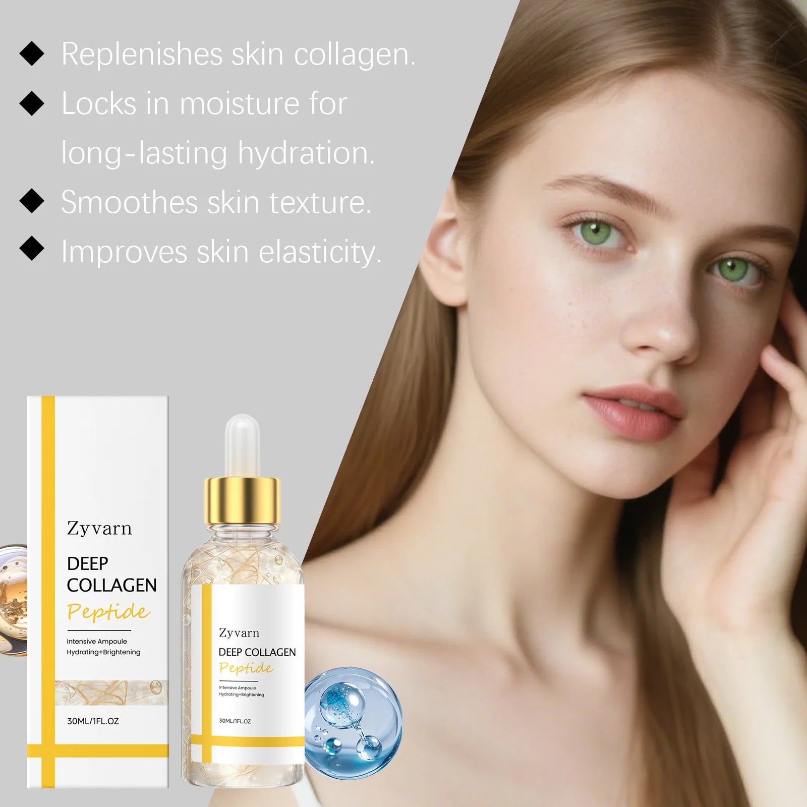 ZYVARN Silk Peptide Collagen Lifting Serum – Anti-Aging, Firming Anti-Aging Face Serum Oasis Select